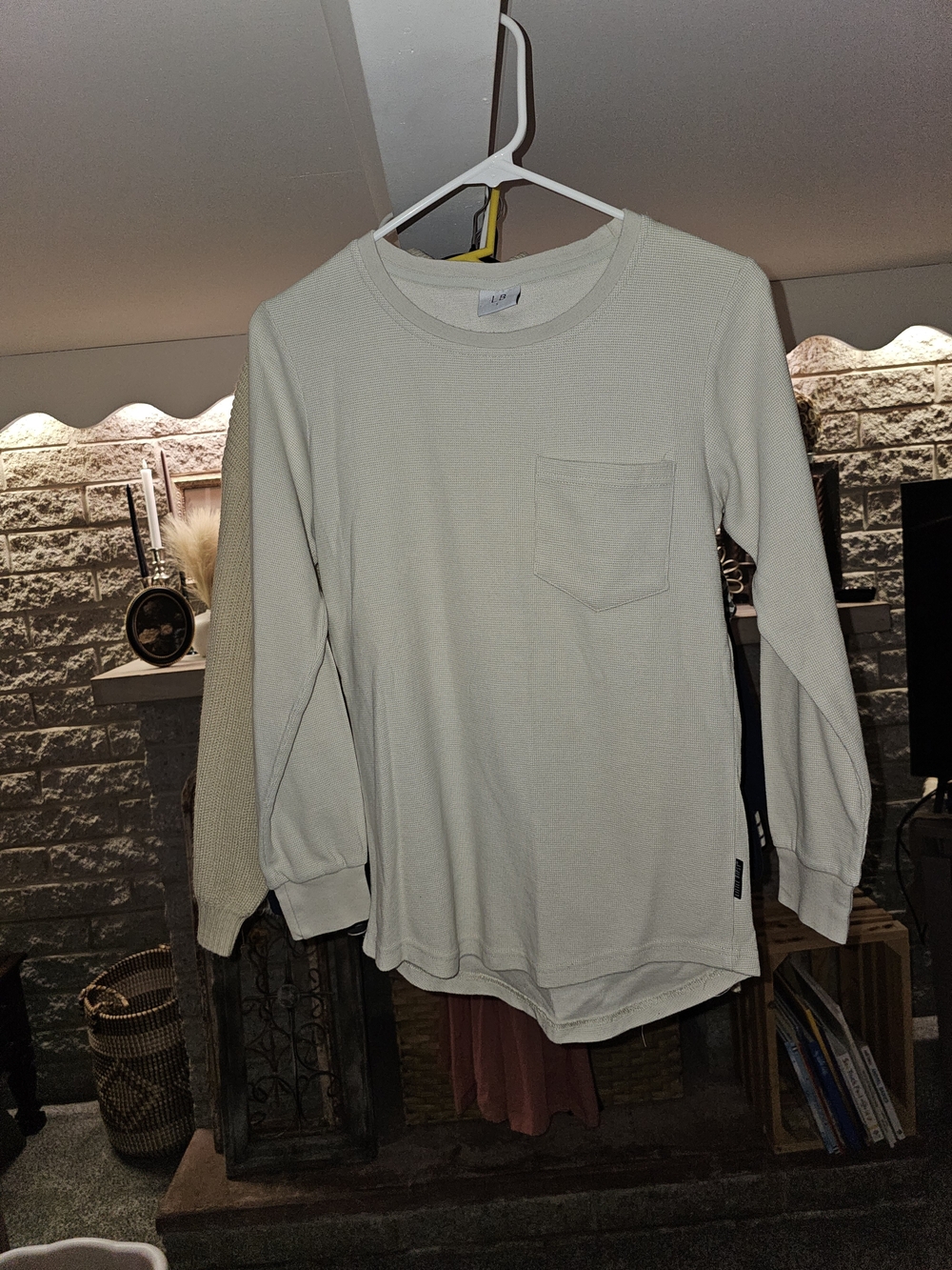 Little Bipsy Cream Long Sleeve Pocket Tee